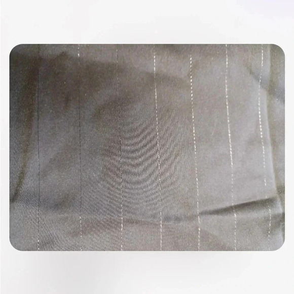 Coofandy Black Pinstripe Satin/Silky Look  Ling Sleeve Dress Shirt Size Small - Picture 10 of 10